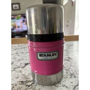Stanley 17oz, 0.5L PINK Stainless Soup/Coffee Thermos Vacuum Bottle Tumbler